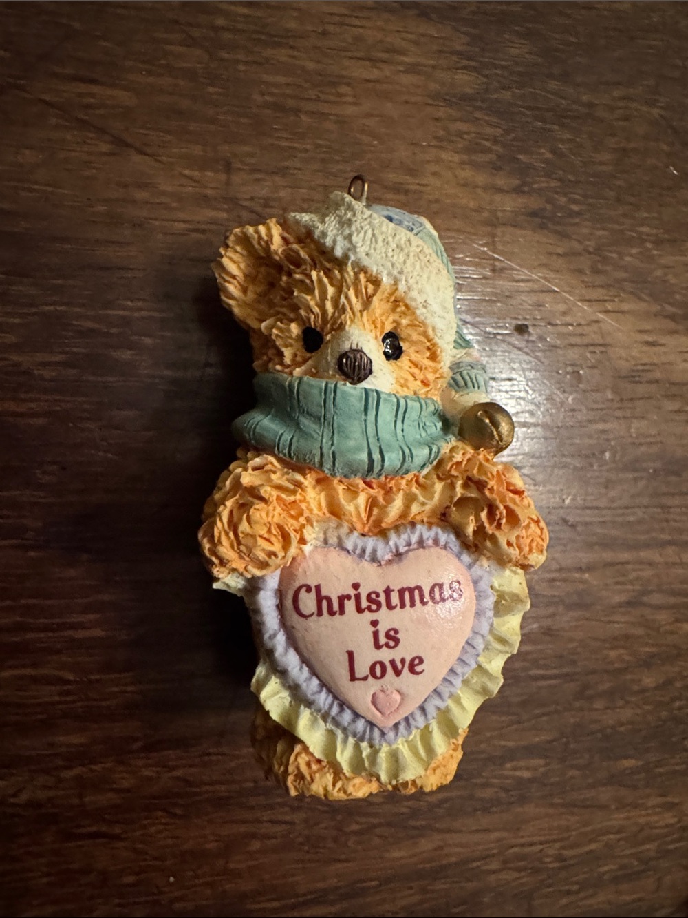 1994 Carlton Cards Bainbridge Bears Christmas Ornament‘Christmas is Love”